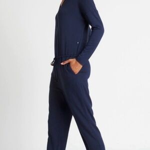 Kit&Ace Navy Brushed Jumpsuit